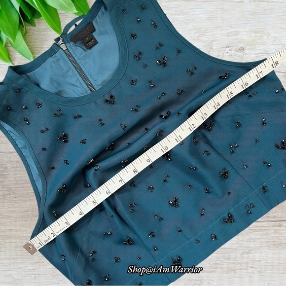 J.Crew Collection 2PC teal beaded crop top & pencil midi skirt *shop@iamwarrior - Picture 7 of 16